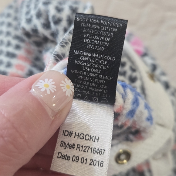 Kensie Fleece Hooded Holiday Festive Winter Pattern Onesie Pajamas, Medium - Picture 4 of 12